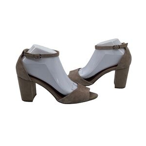 Steve Madden Tan Mirna Suede Block Heeled Sandals Size 8.5 Women's